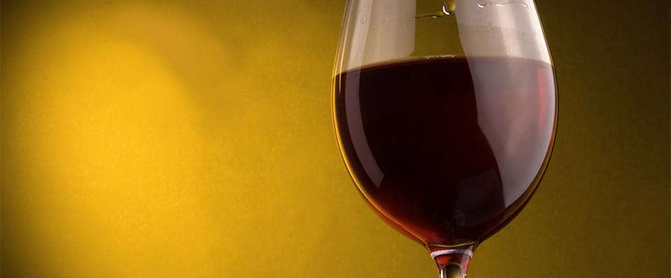 Bicchiere di vino tipico dell'Alto Adige