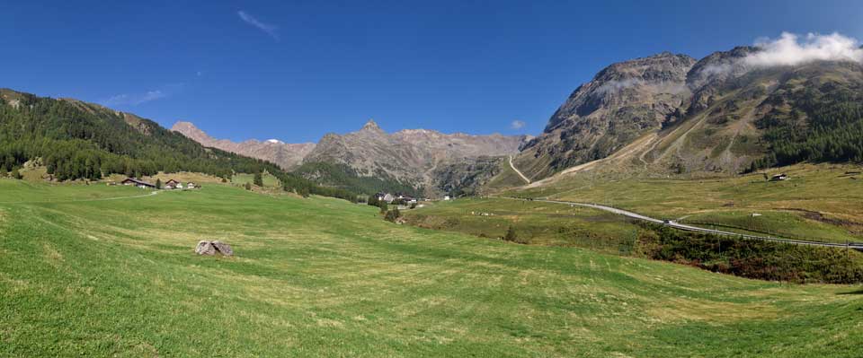 Prati verdi in Val Senales a Maso Corto